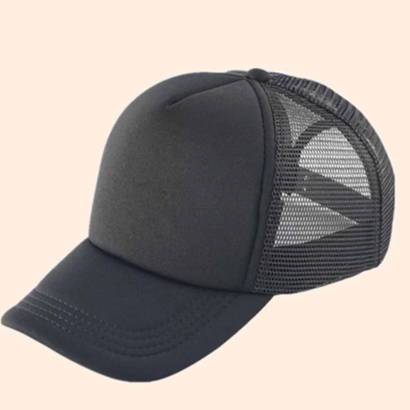Messy hair/ponytail mesh black baseball cap - Picture 2 of 6